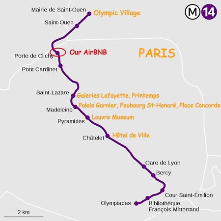 Air Conditioning - Metro 14 - Charming Traditional Style And Modern Access 10 Mn Away From Center Of Paris Clichy Eksteriør billede